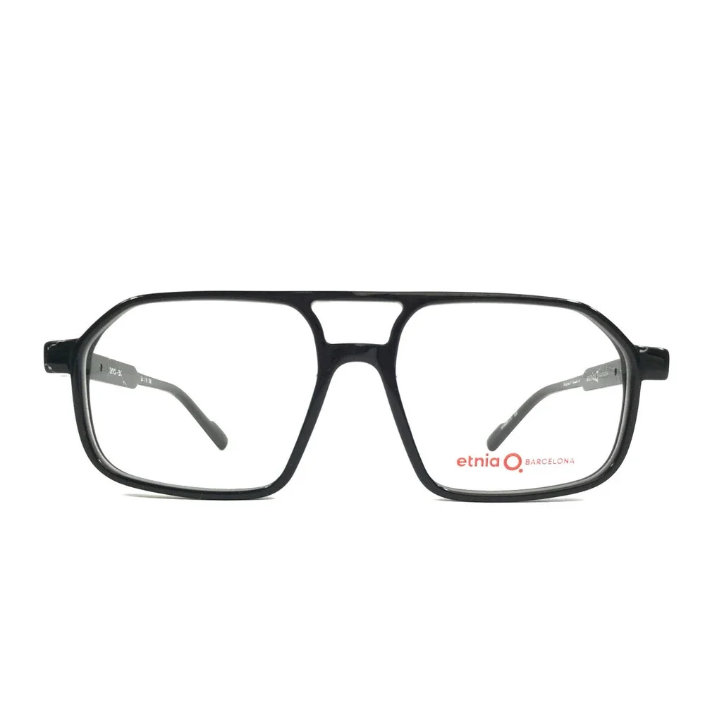 Etnia Barcelona Eyeglasses Frames SYKO BK Black Aviator Full Rim 54-16-138